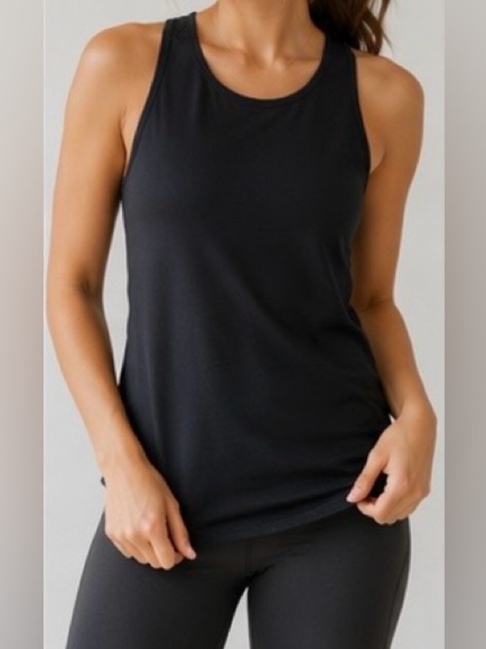 Alo Yoga Black Lace Up Open Back Crop Top